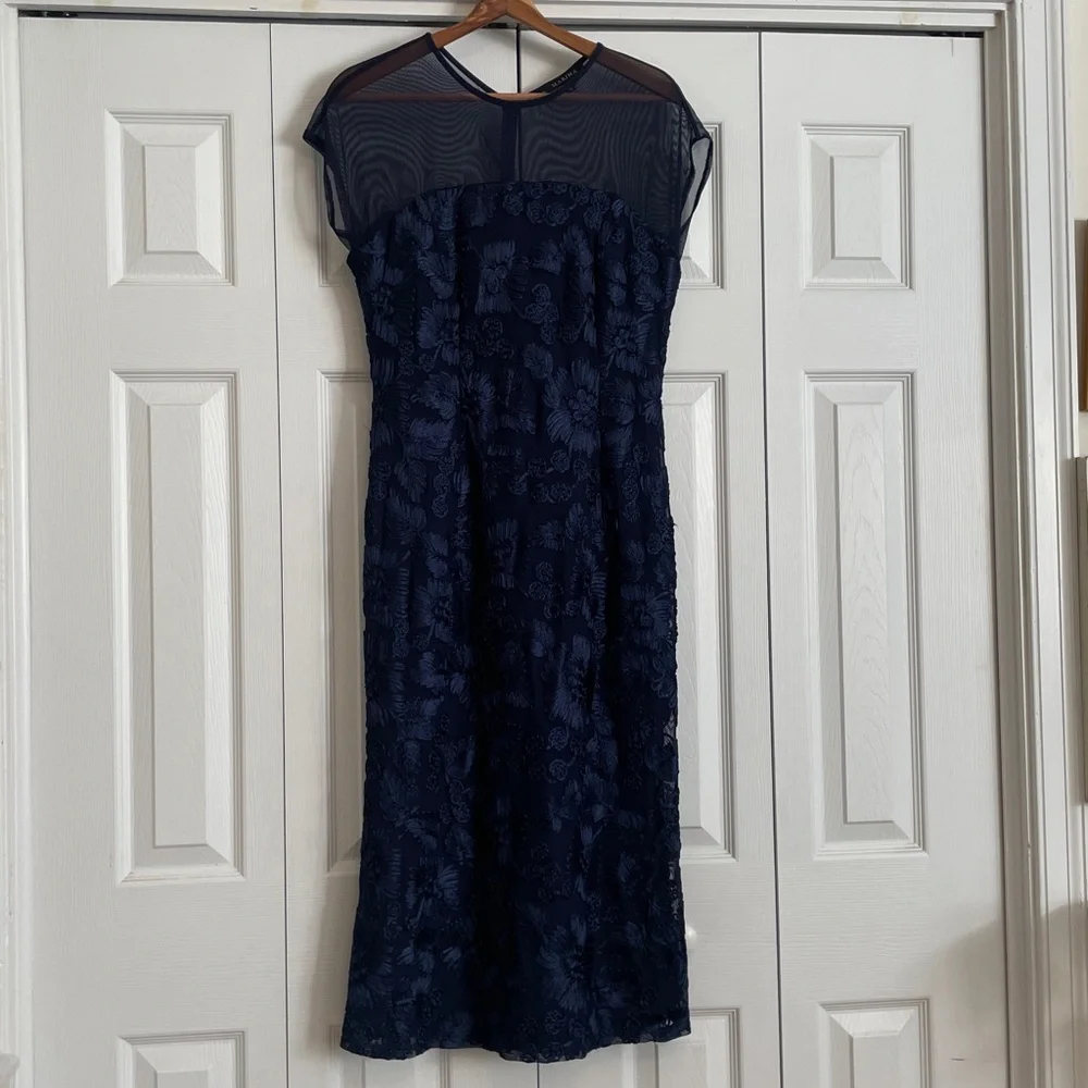 New Marina Cap Sleeve Floral Gown Dress size Medium